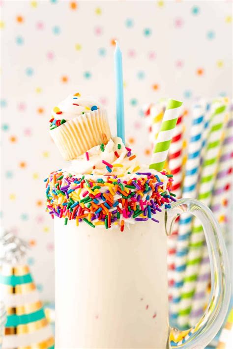 Birthday Cake Milkshake Recipe Sugar And Soul