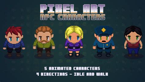 Pixel Art Npc Characters Gamedev Market