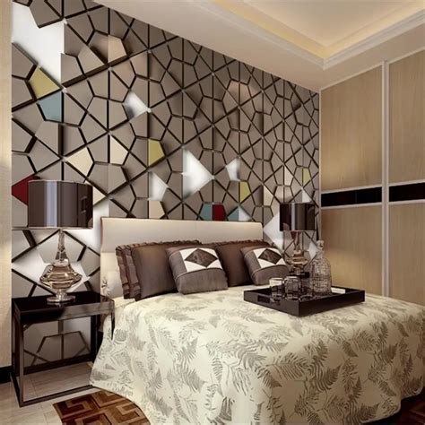 Beibehang Custom 3d Wall Paper Murals Living Room Bedroom Polygon