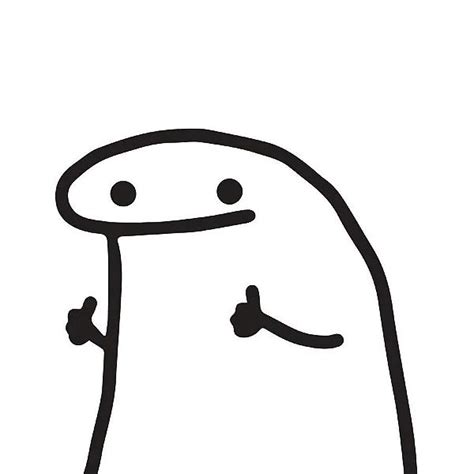 A Black And White Drawing Of A Cartoon Character With Eyes Arms And