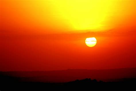 Orange Sun During Sunset · Free Stock Photo