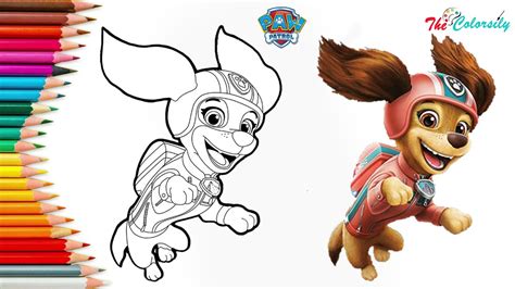 How To Draw Liberty From Paw Patrol The Movie Paw Patrol Rescue