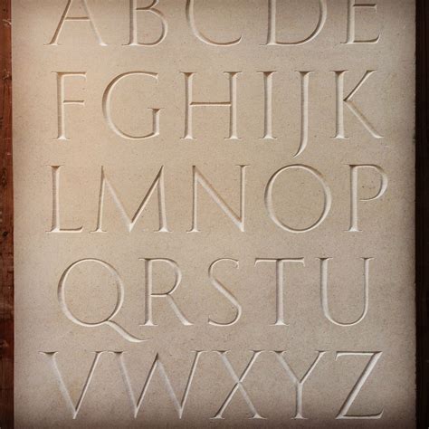 My Hand Designed And Carved Stone Lettering Alphabet Schrift