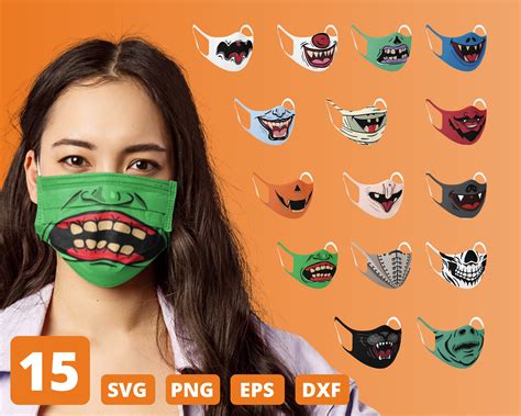 115 Face Mask Svg Patterns Halloween Face Mask Pattern Svg Etsy