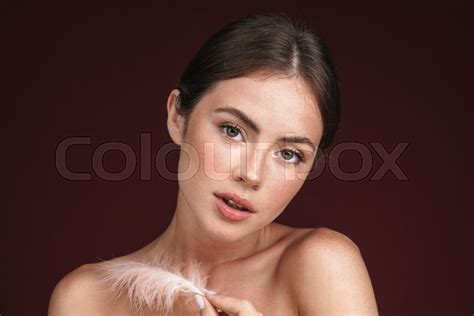 Image Of Attractive Half Naked Woman Stock Image Colourbox