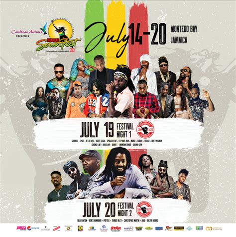 jamaica s reggae sumfest announces 2019 lineup radio dubplate
