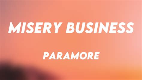Misery Business Paramore Letra ☄ Youtube
