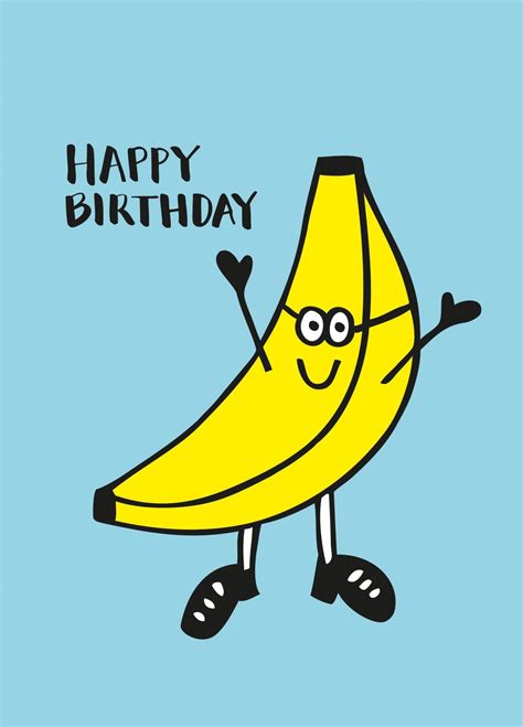 Happy Birthday Banana Card Scribbler