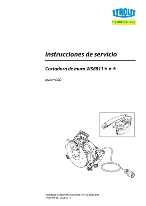 Tyrolit Hydrostress Wse811 Manual De Usuario Manualzz