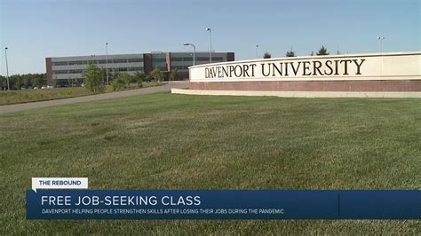 Davenport Offering Free Class To Help Get People Back To Work Youtube