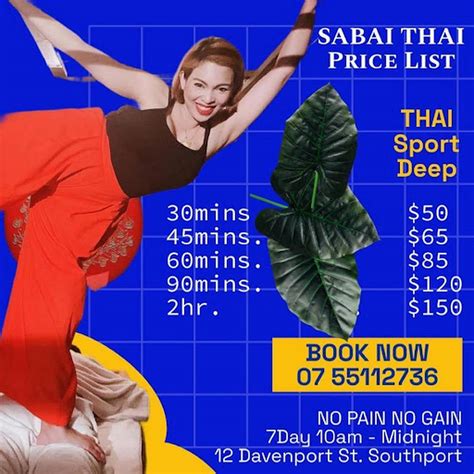 Sabai Traditional Thai Massage Southport Thai Massage Therapist In