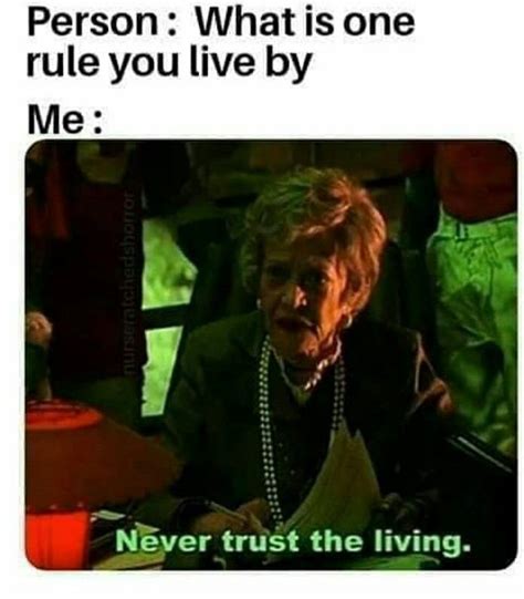 Pin By Marcie Lucia On Meme In 2020 Never Trust The Living Never