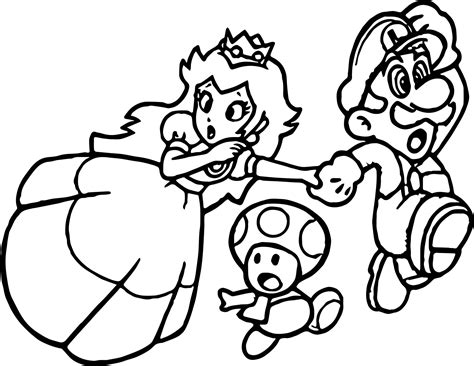 Fresh Super Mario Princess Peach Coloring Pages To Print Super Mario