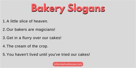 Cute Bakery Slogans That Rhyme Informative House