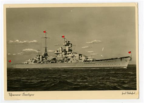 Ansichtskarte Kriegsmarine Schwerer Kreuzer Datiert 1943 15 39