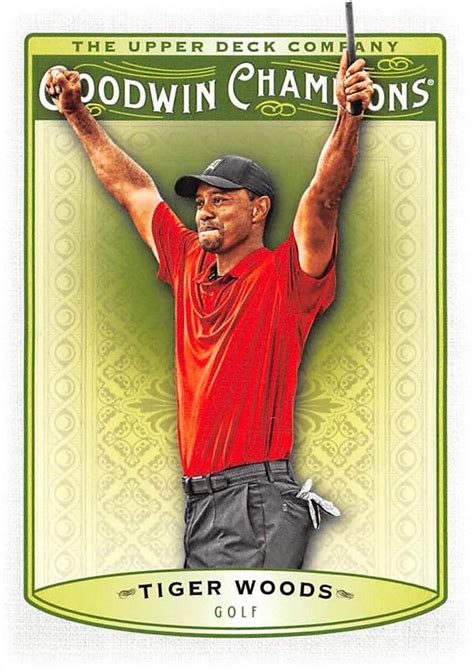 The only official tiger woods base rookie despite coming years after his grand slam ventures and sports illustrated cards, the 2001 ud release is a great value option. Tiger Woods trading card (Golfer) 2019 Upper Deck Goodwin ...