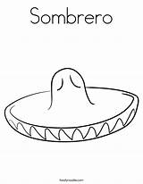 Coloring Sombrero Built California Usa Twistynoodle sketch template