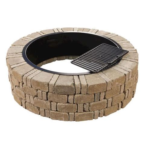 Building a brick fire pit is not too hard to do, and it won't put a hole in your pocket because you already have most of the materials and tools needed just around your yard. Ashwell Fire Pit Kit at Menards | Fire Pits | Pinterest
