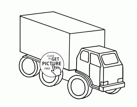 Easy Truck coloring page for preschoolers, transportation coloring