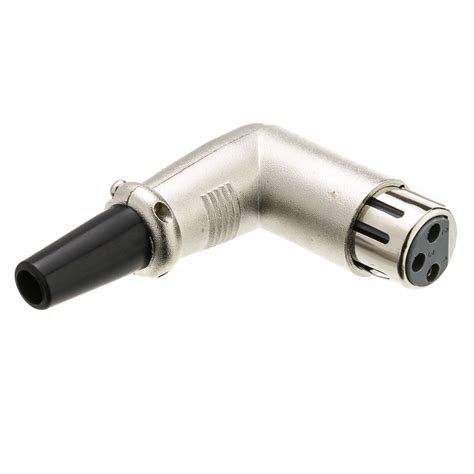 Xlr Female Connector Right Angle Solder Type 3 Conductor