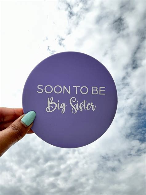 Acrylic Pregnancy Announcement Sign Big Sister Announcement Soon To