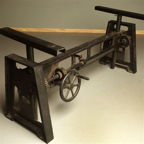 This is a drafting table that i recently made for a customer. Cast iron adjustable height crank table