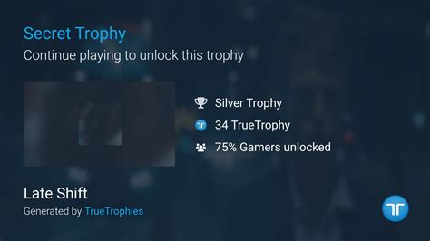 The Lions Den Trophy In Late Shift Ps4