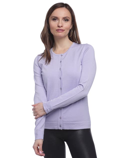 August Silk August Silk Womens Long Sleeve Crew Neck Jersey Cardigan