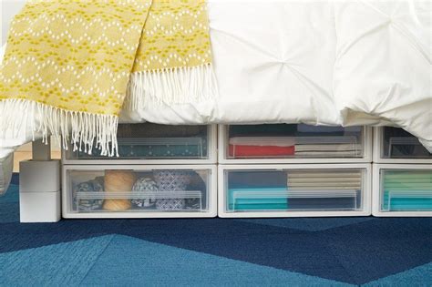 On Campus Organization Made Easy Dorm Room Storage Under Bed Drawers