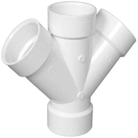 Shop Charlotte Pipe 2 In Dia 45 Degree Pvc Double Wye Fitting At