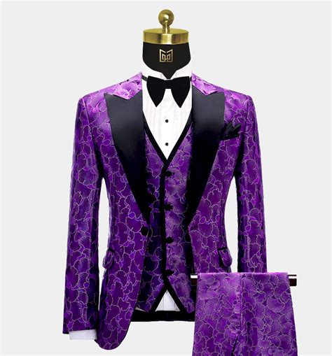 Dark Purple Tuxedo 3 Piece Free Shipping Gentlemans Guru