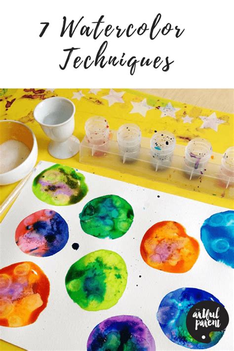 7 Watercolor Techniques For Kids Experimenting With Fun Ways To Use Watercolor Paint