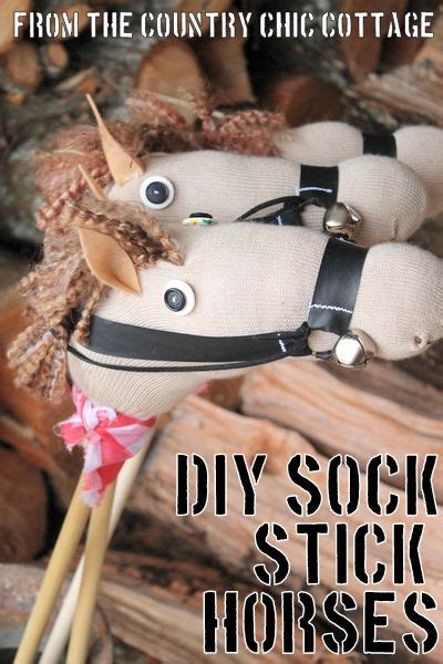 How To Make A Diy Stick Horse Stick Horses Diy Socks Sock Stick Horse