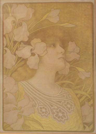 Paul Berthon French 1872 1909 Art Nouveau Lithograph Sarah Bernhardt