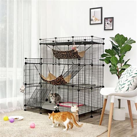 Cat Outdoor Enclosure Diy Easy In 2020 Cat Cages Cat
