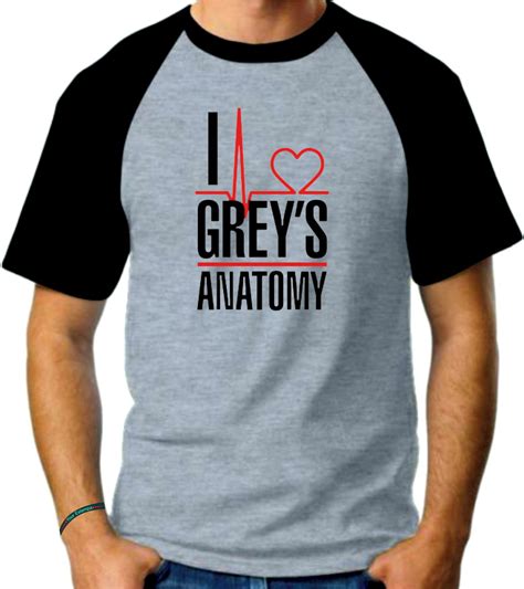 camiseta mescla raglan i love grey s anatomy elo7