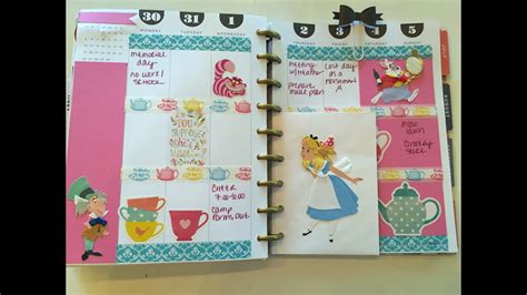 Plan With Me Happy Planner Alice In Wonderland Theme Youtube