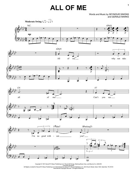 Browse our 96 arrangements of all of me. sheet music is available for piano, voice, guitar and 42 others with 23 scorings and 4 notations in 22 genres. All Of Me | Sheet Music Direct