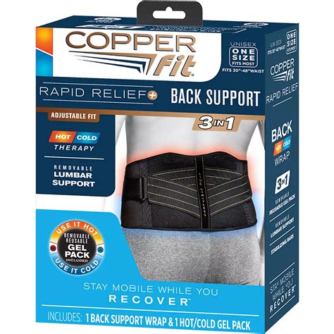 Copper Fit Rapid Relief Back Wrap Free Shipping At Academy