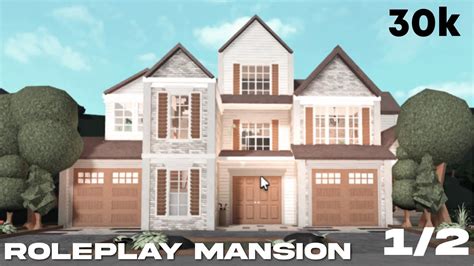 Roblox Bloxburg 30k Aesthetic Roleplay Suburban Mansion Exterior 12 Youtube