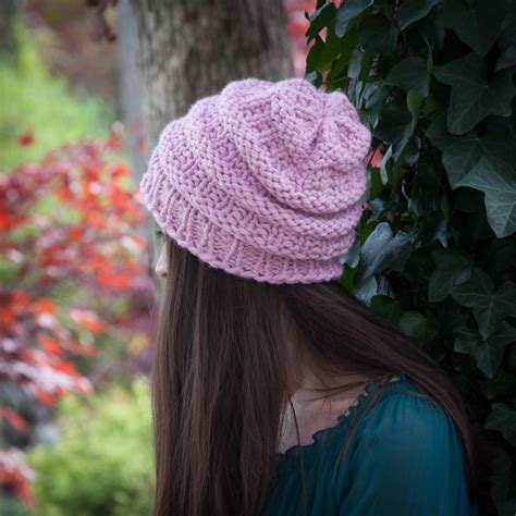 Loom Knit Hat Pattern, Slouch Hat, Beanie, Textured, Bulky, Chunky ...
