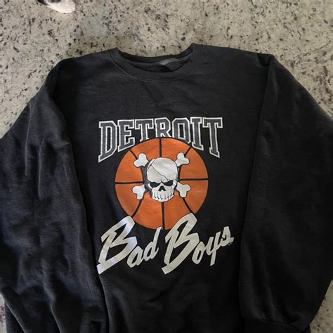 Detroit Bad Boys Crewneck Heavily Washed And Small Depop