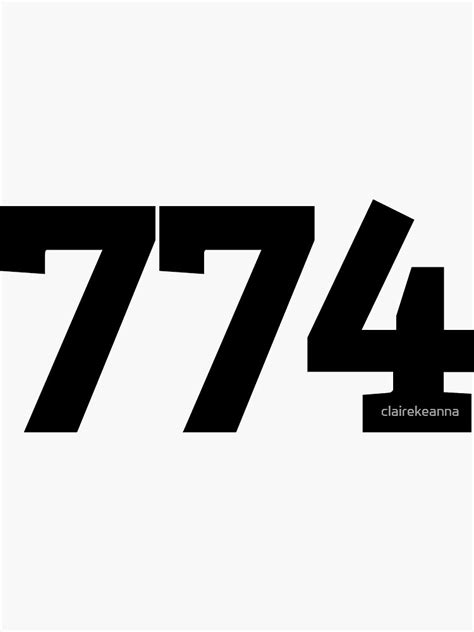 774 Sticker By Clairekeanna Redbubble