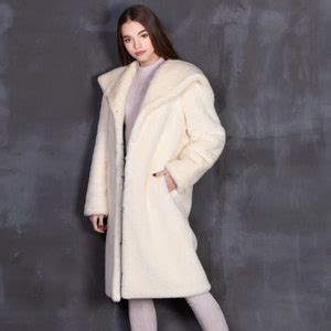 Luxury Faux Fur Coat Mink Pearl Exclusive Eco Furs By Tissavel France