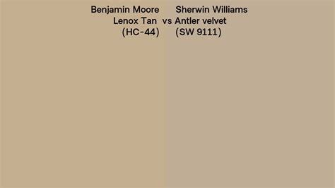 Benjamin Moore Lenox Tan Hc 44 Vs Sherwin Williams Antler Velvet Sw