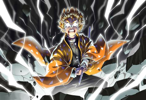 Zenitsu Agatsuma Cool Demon Slayer Wallpaper Manga Anime Anime Demon