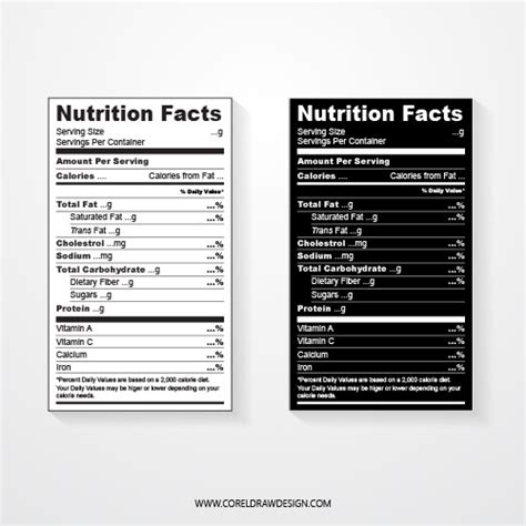 Download Nutritional Facts Label Template Coreldraw Design Download