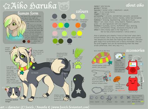 Aiko Fursona Reference By Foxicle On Deviantart