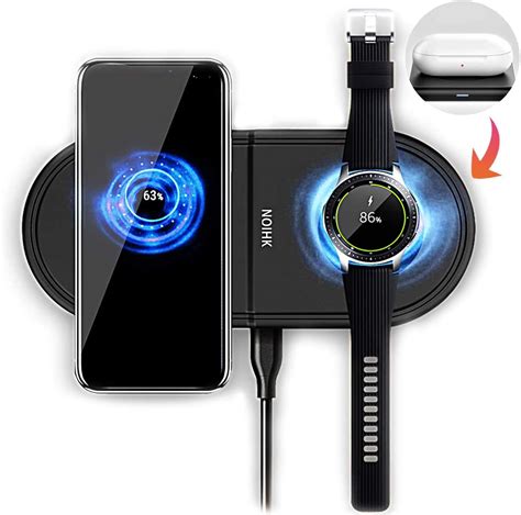 Noihk Wireless Charger Pad Compatible With Samsung Galaxy Watch2 In 1