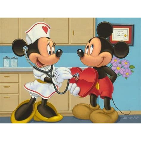 Diamond Embroidery Minnie Nurse Disney Mickey Mouse 5d Diy Diamond Painting Cross Stitch Square